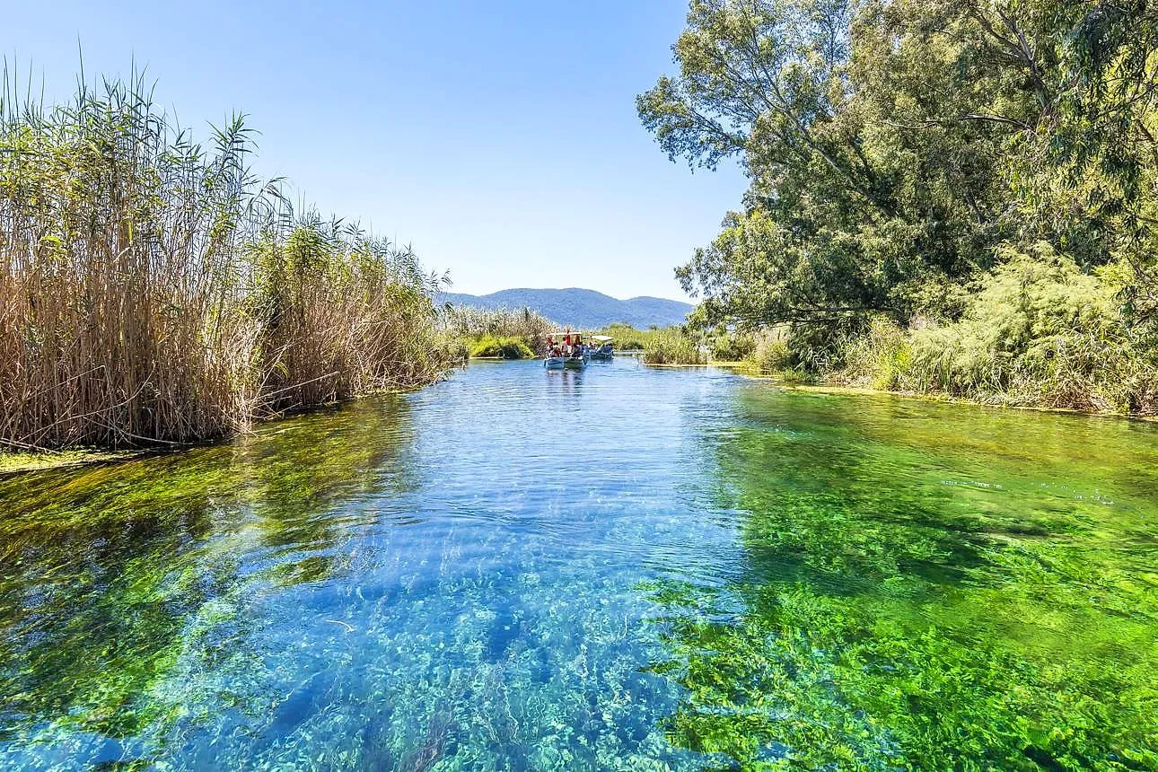 The clear green waters of the Azmak River at Akyaka