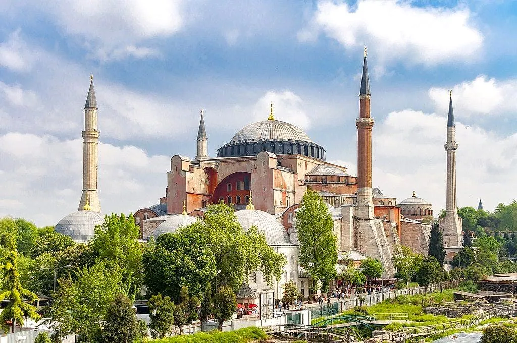 Hagia Sophia and its minarets in Istanbul