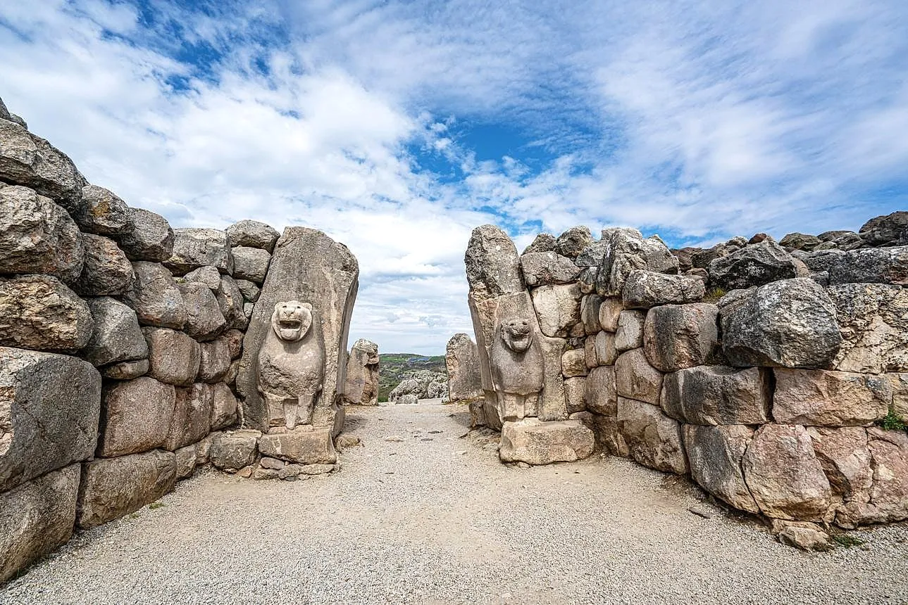 The Lion Gate of the Hittite capital Hattusa