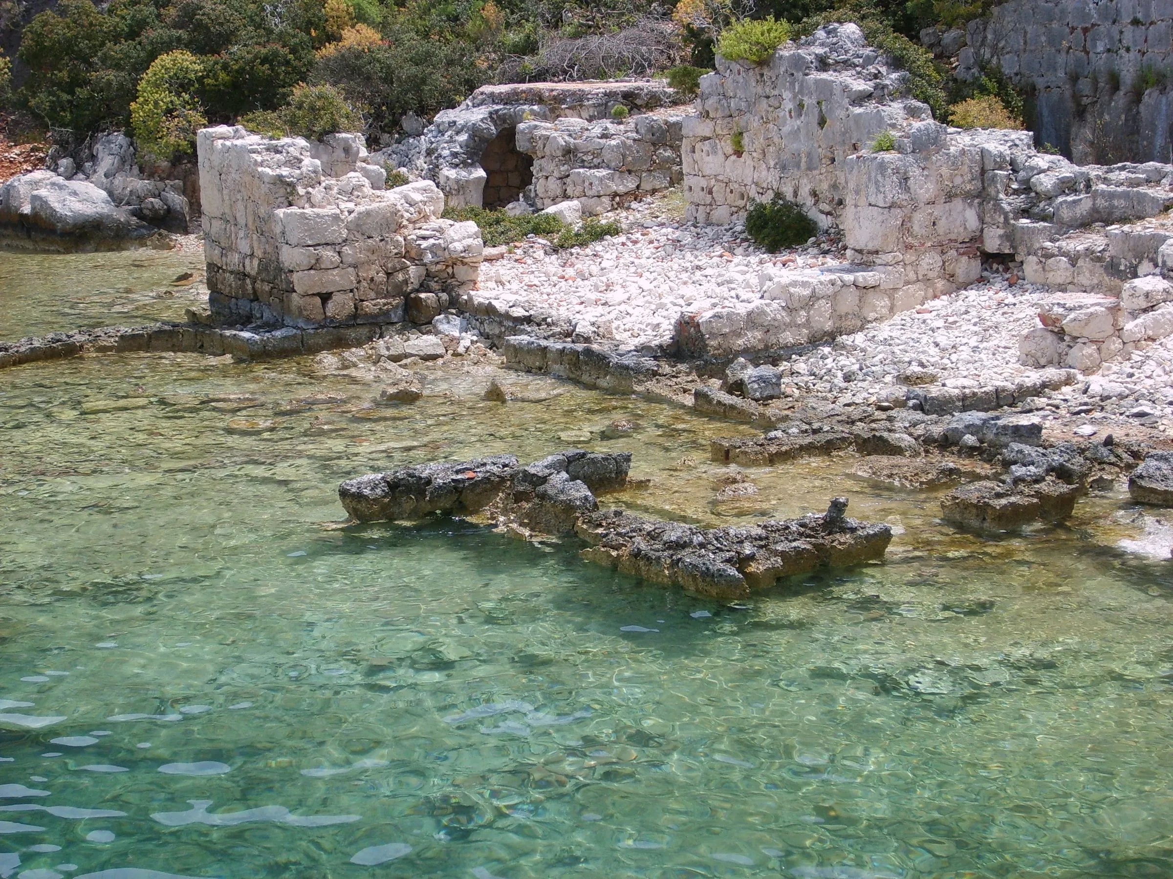 Ancient ruins along the shore of Kekova