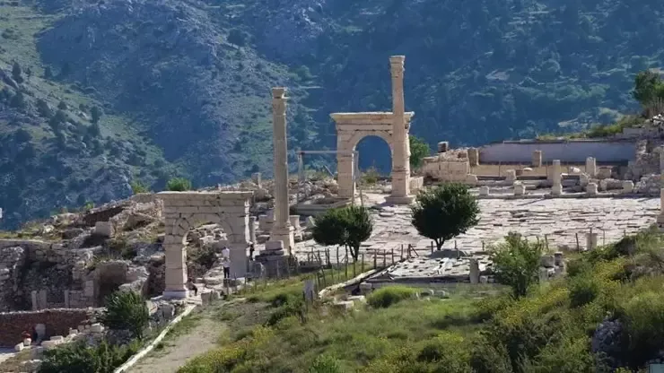 Roman arches of Sagalassos in the Taurus Mountains