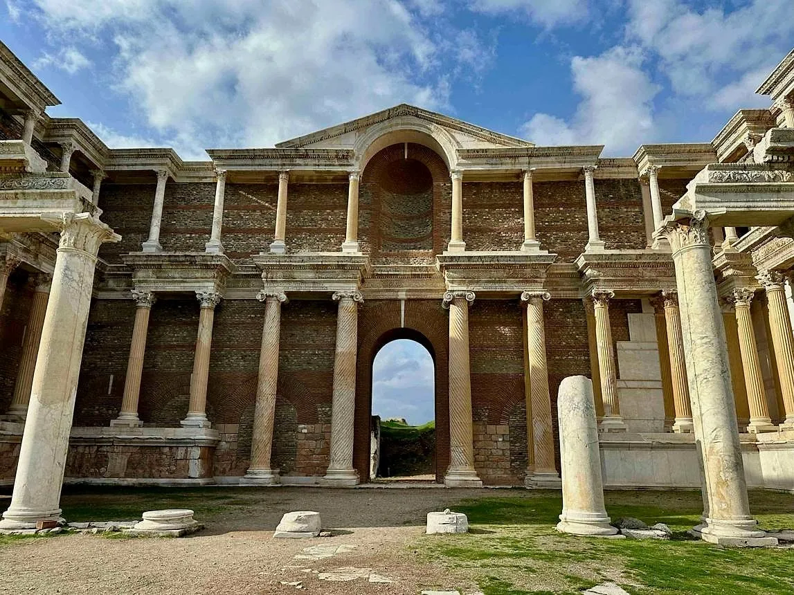 The two-storey marble court of the gymnasium at Sardis
